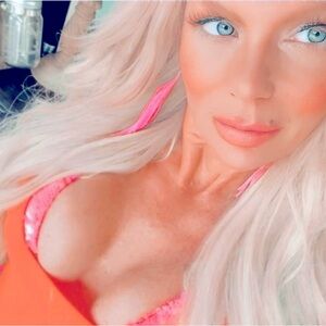 Hot pink beaded earrings